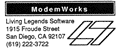 Rare disk label. Early copies of ModemWorks were distributed as shareware.